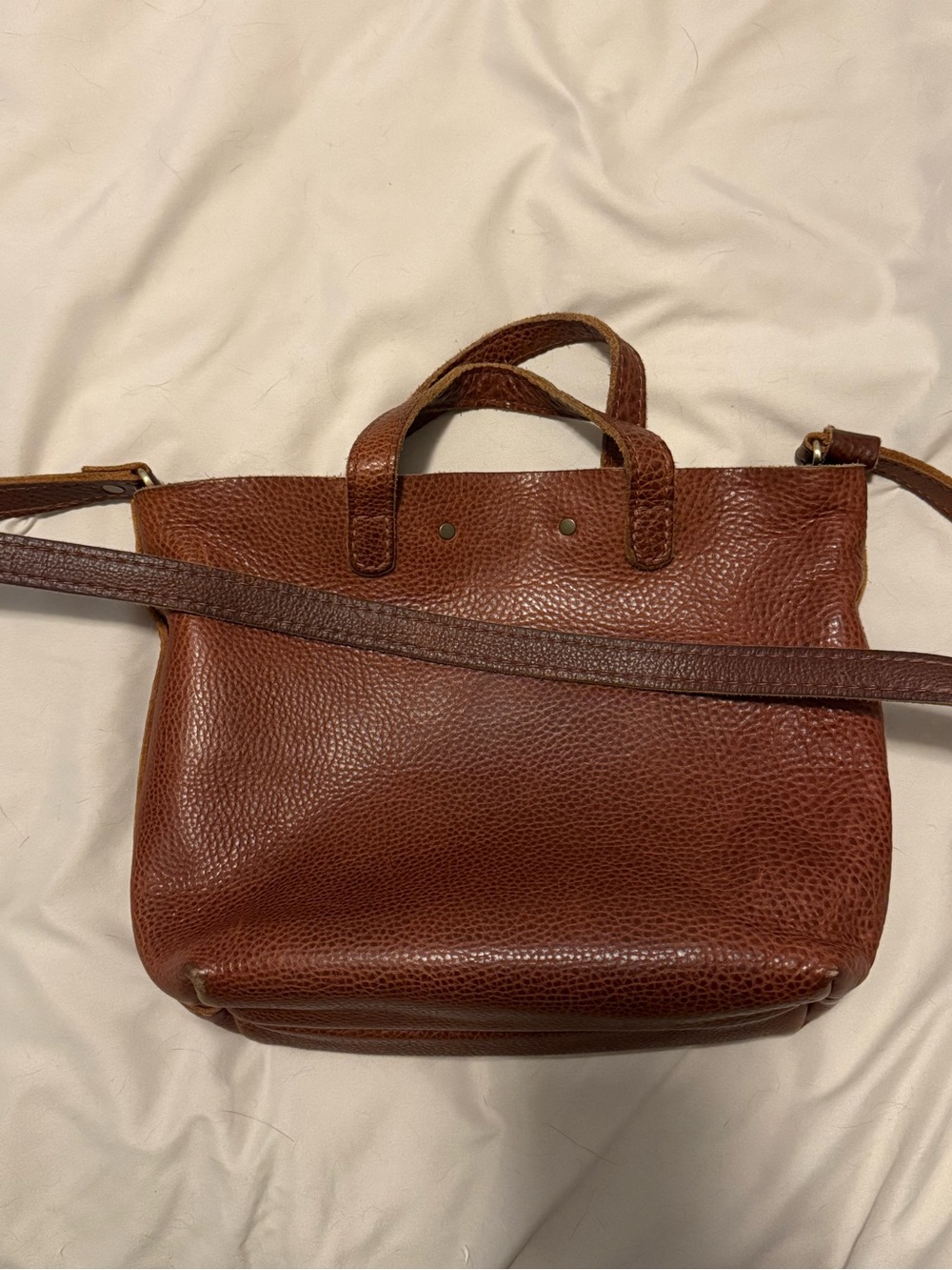 Portland Leather Goods “Nutmeg” Mini Crossbody Tote - Picture 2 of 8